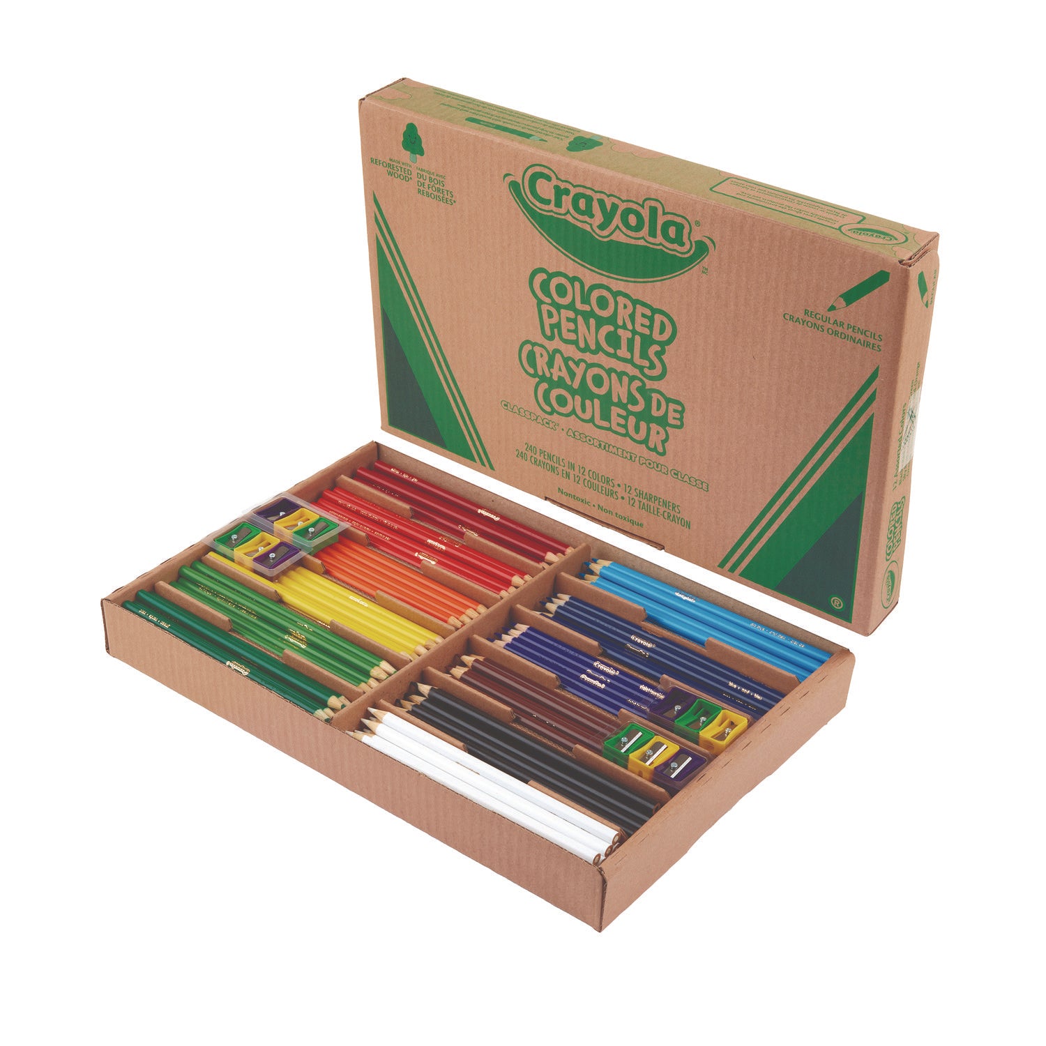 color-pencil-classpack-set-with-240-pencils-and-12-pencil-sharpeners-assorted-lead-and-barrel-colors-240-pack_cyo687506 - 2