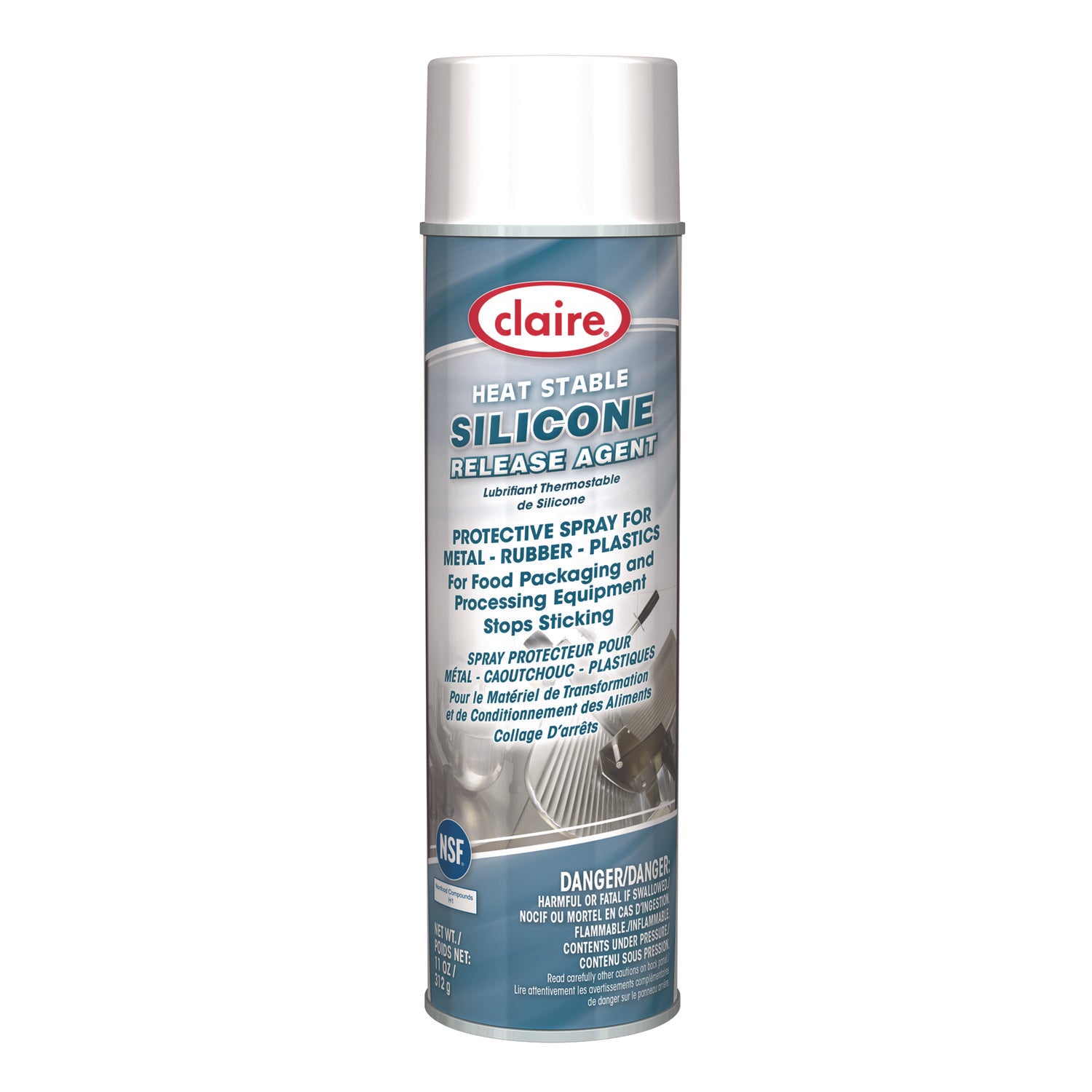 Claire Heat Stable Silicone Release Agent - 11 fl oz (0.3 quart) - Mild Petroleum Scent - 1 Each - Water Repellent, Non-staining, Wax-free, Water Proof, Anti-corrosive, Non-sticky