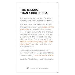 Tea Bags, Organic Refresh Mint, 16/Box, 6 Boxes/Carton