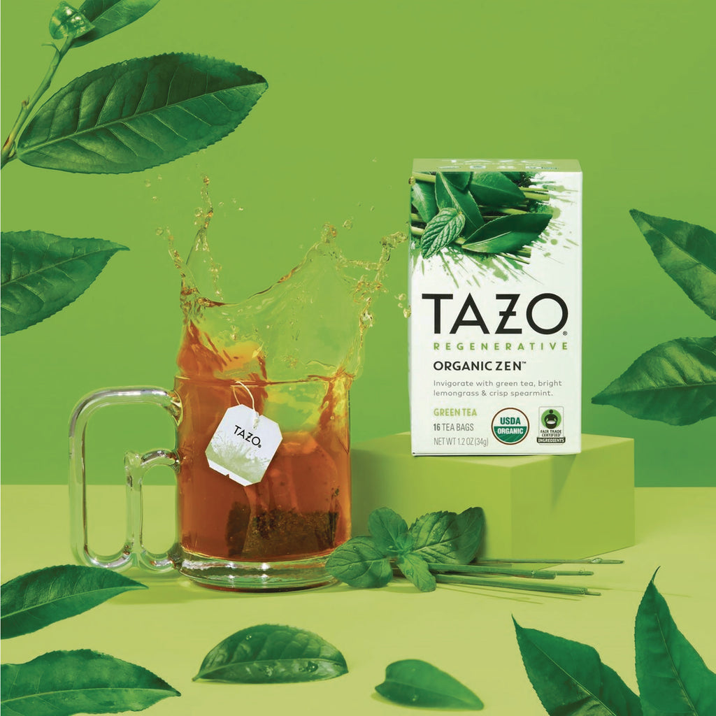 Tea Bags, Organic Zen, 16/Box, 6 Boxes/Carton