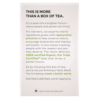 Tea Bags, Organic Zen, 16/Box, 6 Boxes/Carton