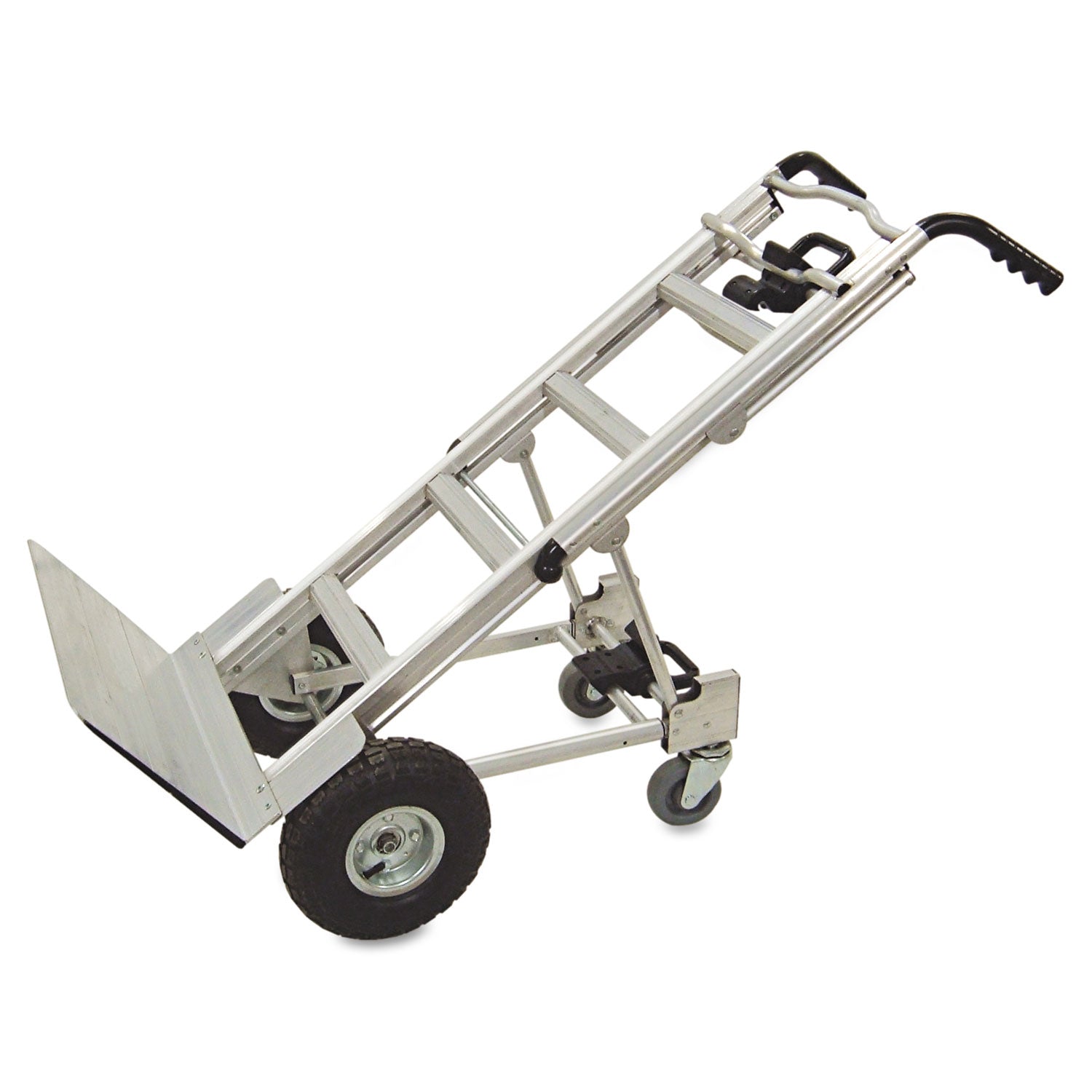 3-in-1 Convertible Hand Truck, 800 lb to 1,000 lb Capacity, 21.06 x 21.85 x 48.03, Aluminum - 