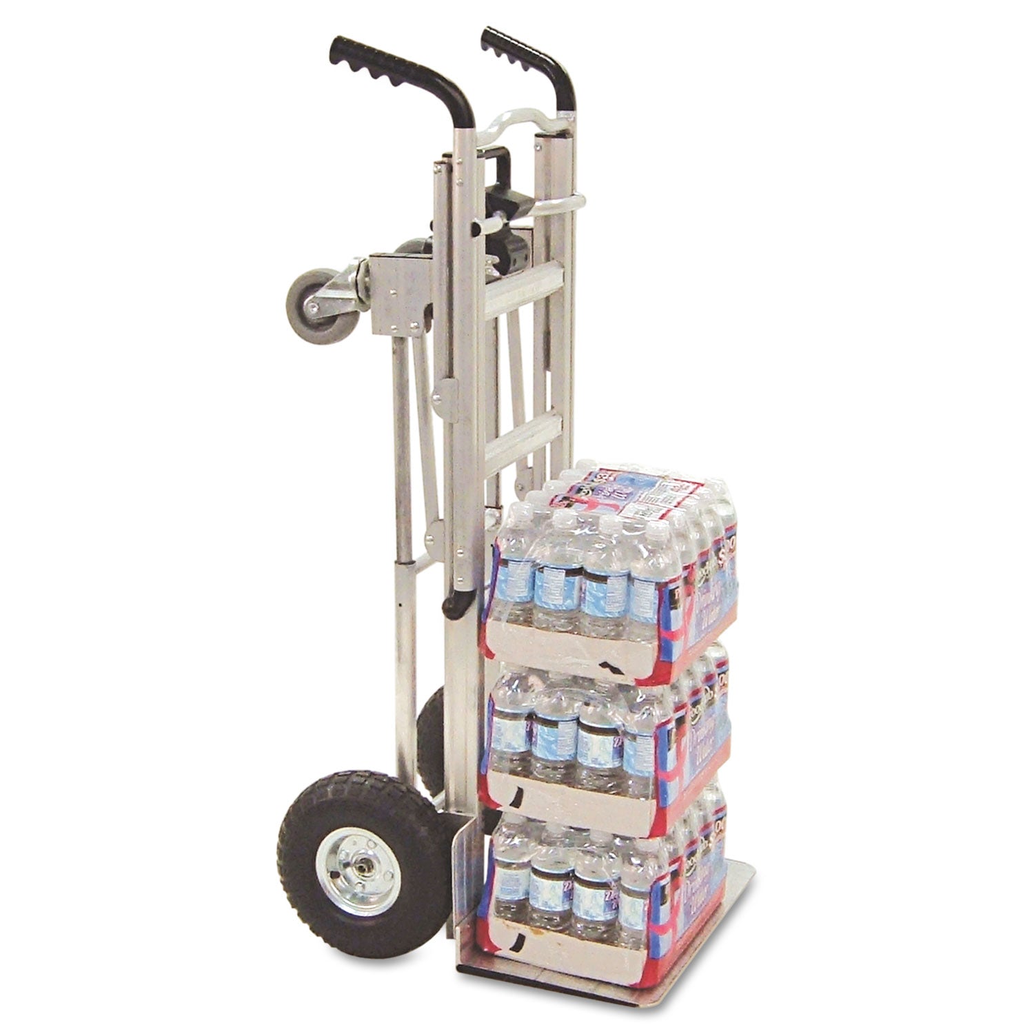 3-in-1 Convertible Hand Truck, 800 lb to 1,000 lb Capacity, 21.06 x 21.85 x 48.03, Aluminum - 