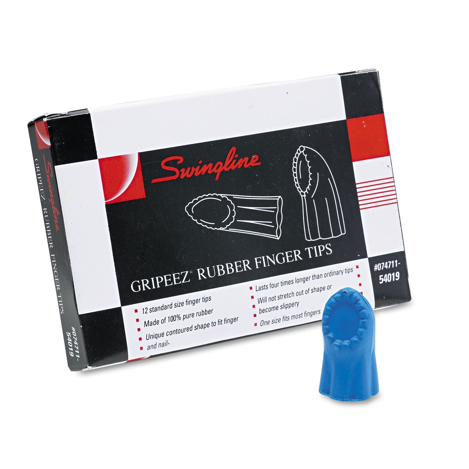 Gripeez Finger Tips, 11 1/2 (Medium), Blue, Dozen - 