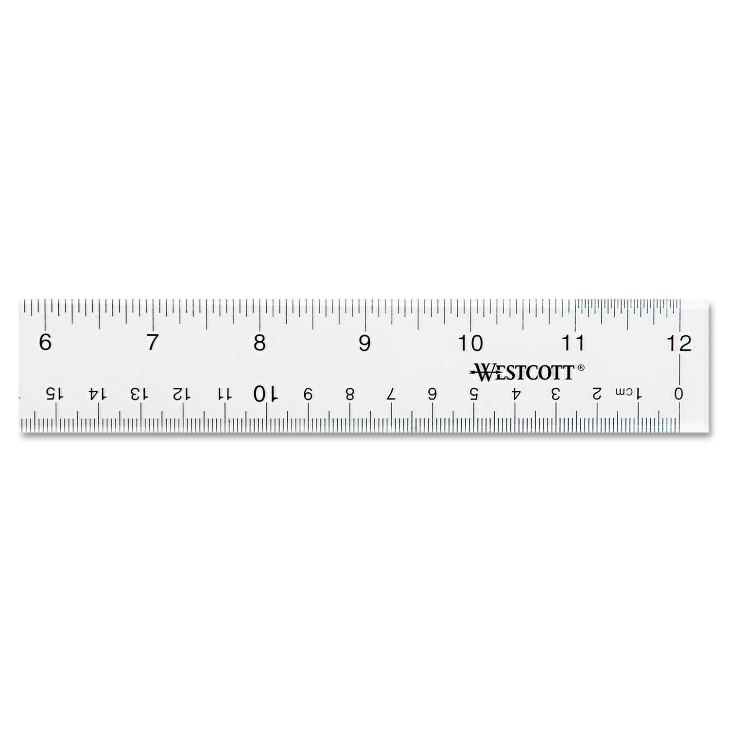 Clear Flexible Acrylic Ruler, Standard/Metric, 12" Long, Clear - 