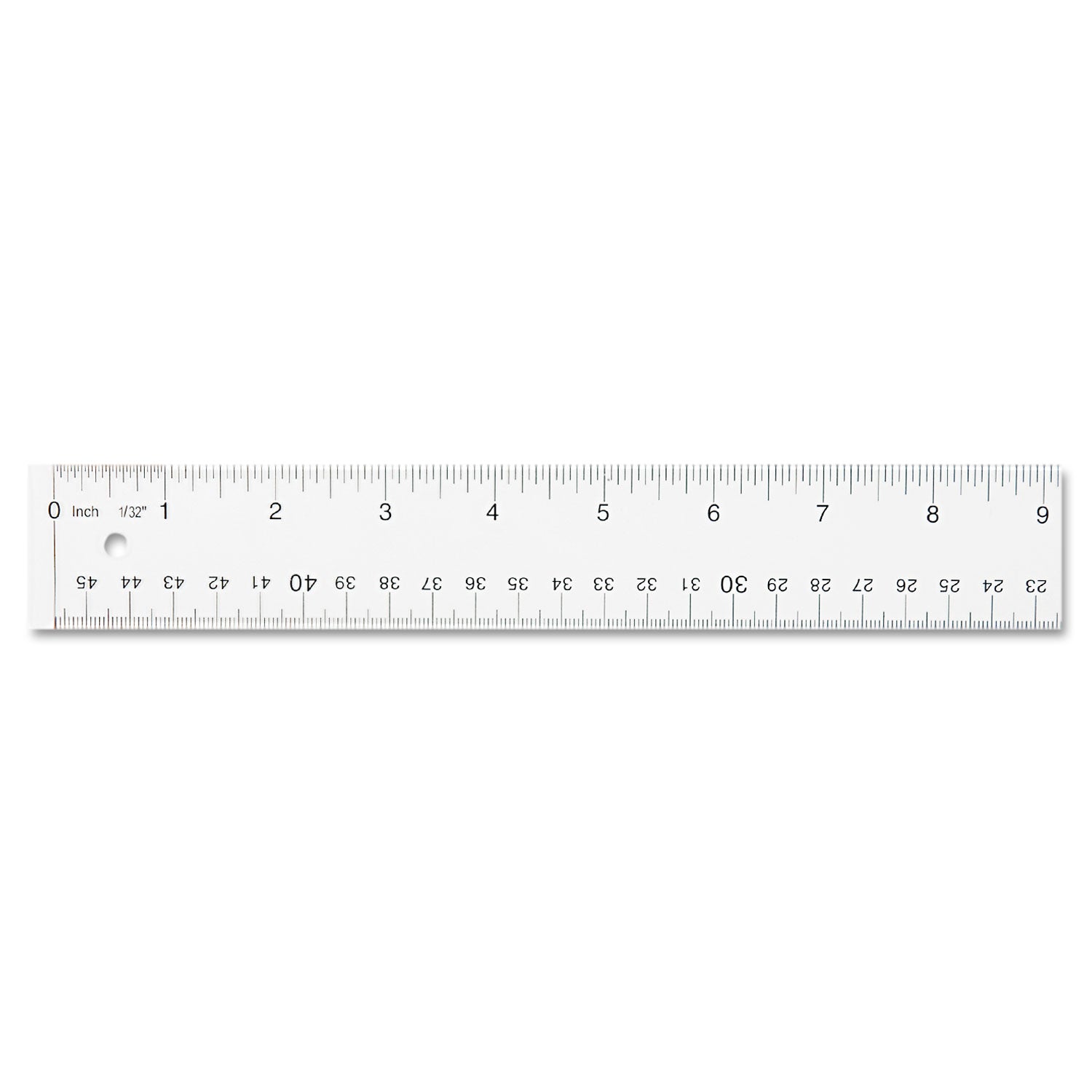 Clear Flexible Acrylic Ruler, Standard/Metric, 18" Long, Clear - 