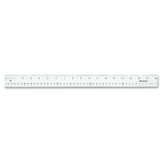 Clear Flexible Acrylic Ruler, Standard/Metric, 18" Long, Clear - 