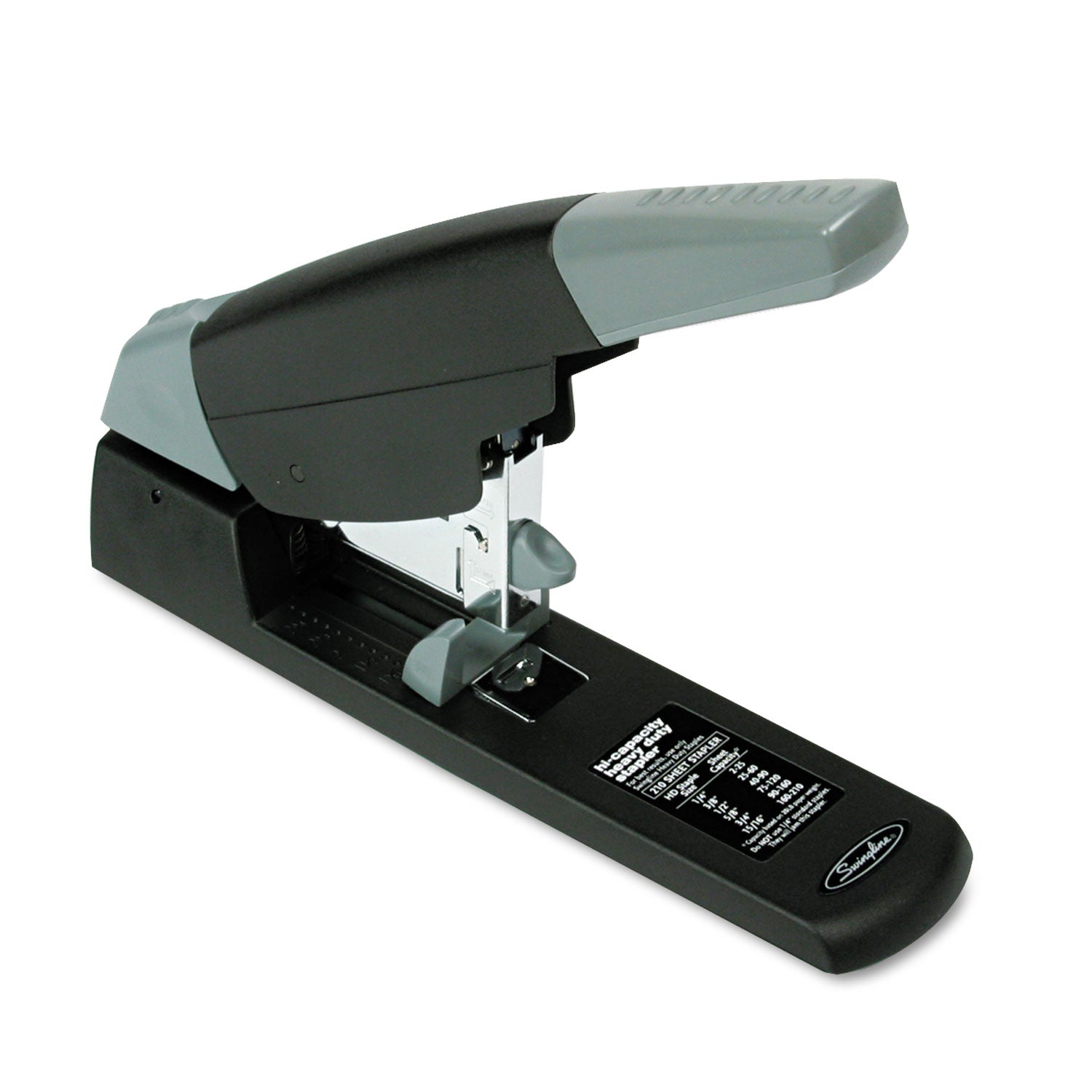 High-Capacity Heavy-Duty Stapler, 210-Sheet Capacity, Black - 