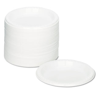 Plastic Dinnerware, Plates, 7" dia, White, 125/Pack