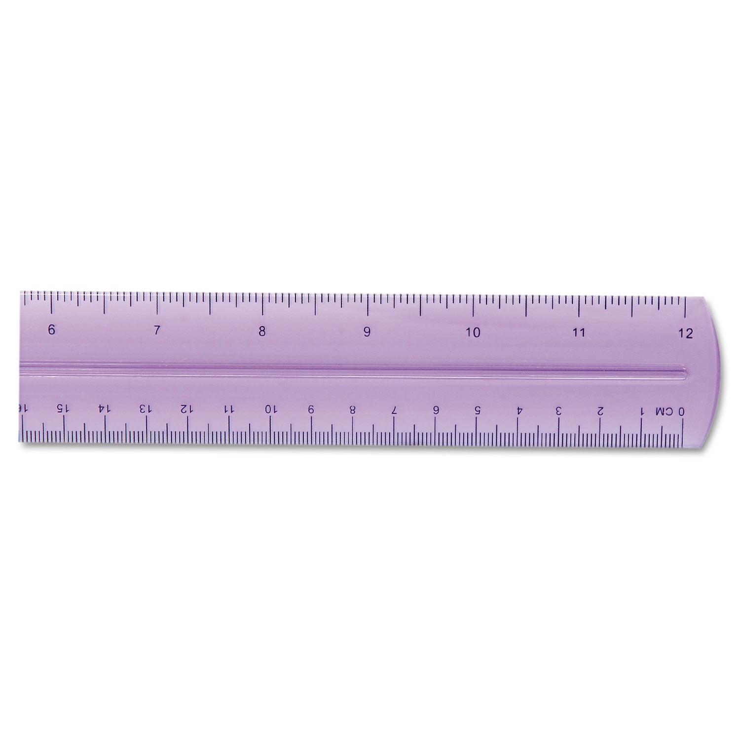 12" Jewel Colored Ruler, Standard/Metric, Plastic - 