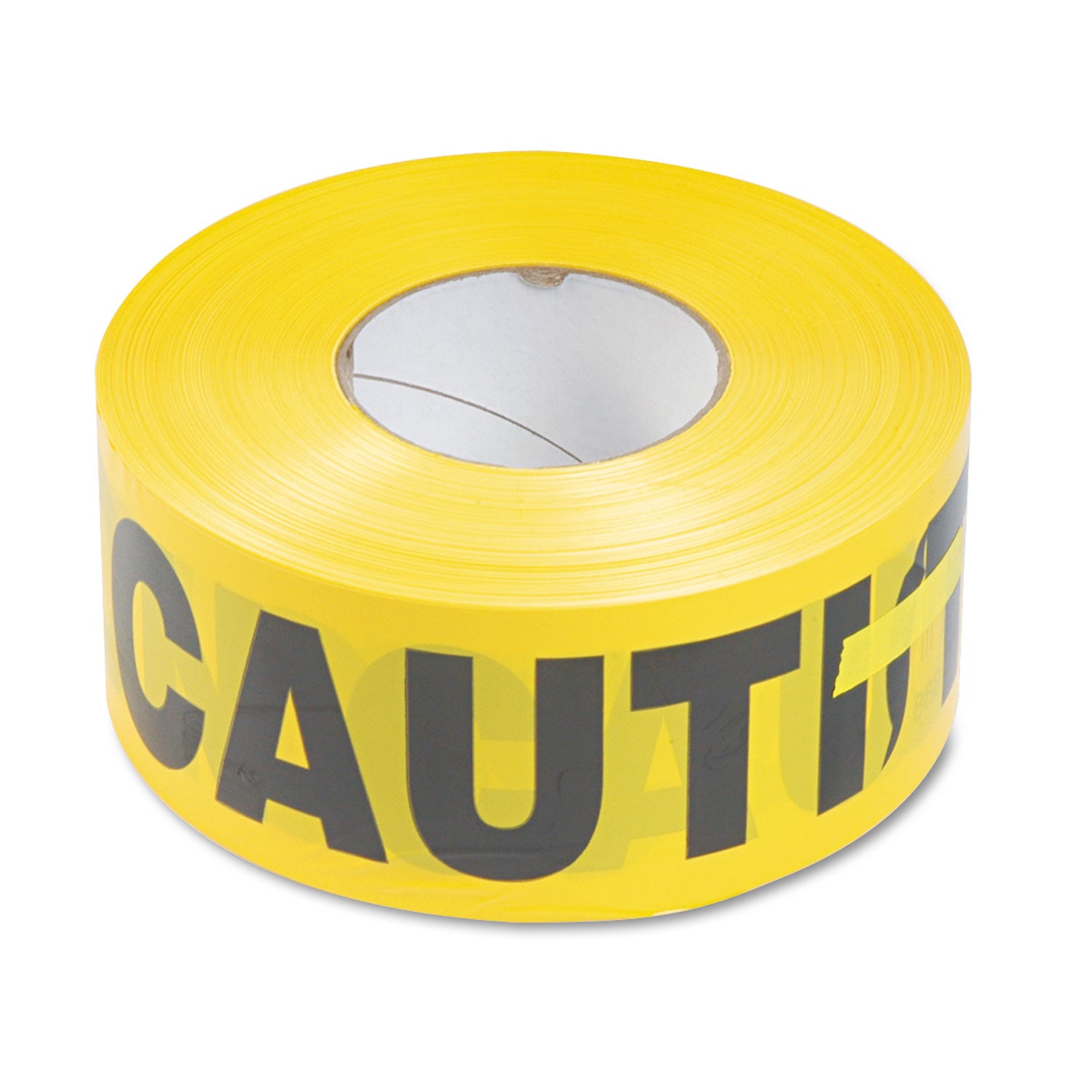 Caution Barricade Safety Tape, 3" x 1,000 ft, Black/Yellow - 