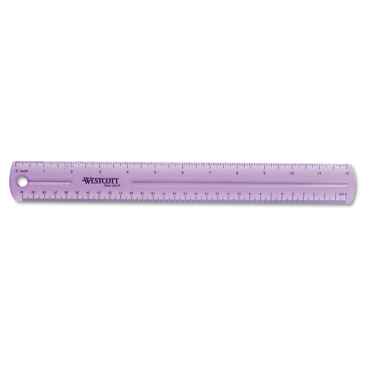 12" Jewel Colored Ruler, Standard/Metric, Plastic - 