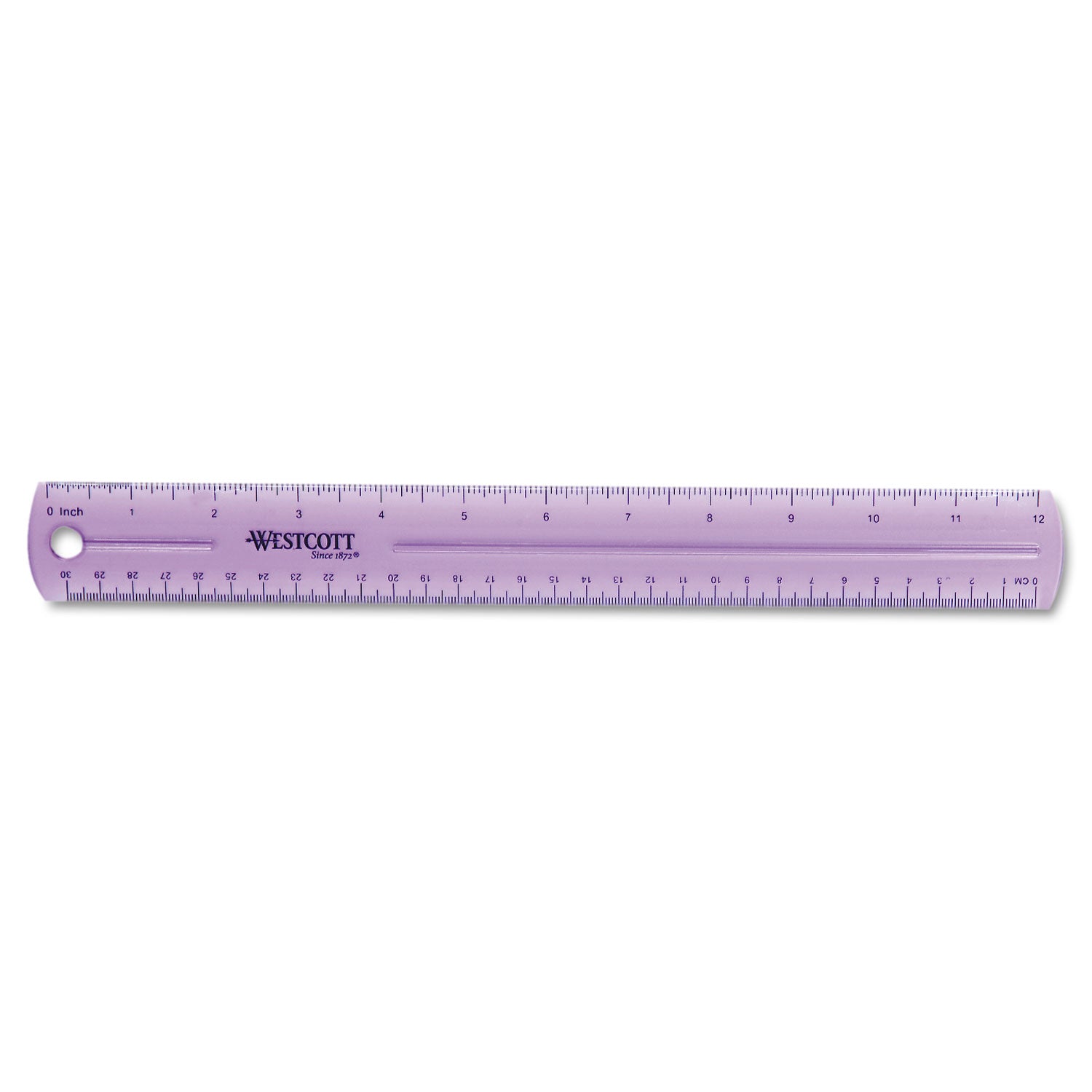 12" Jewel Colored Ruler, Standard/Metric, Plastic - 