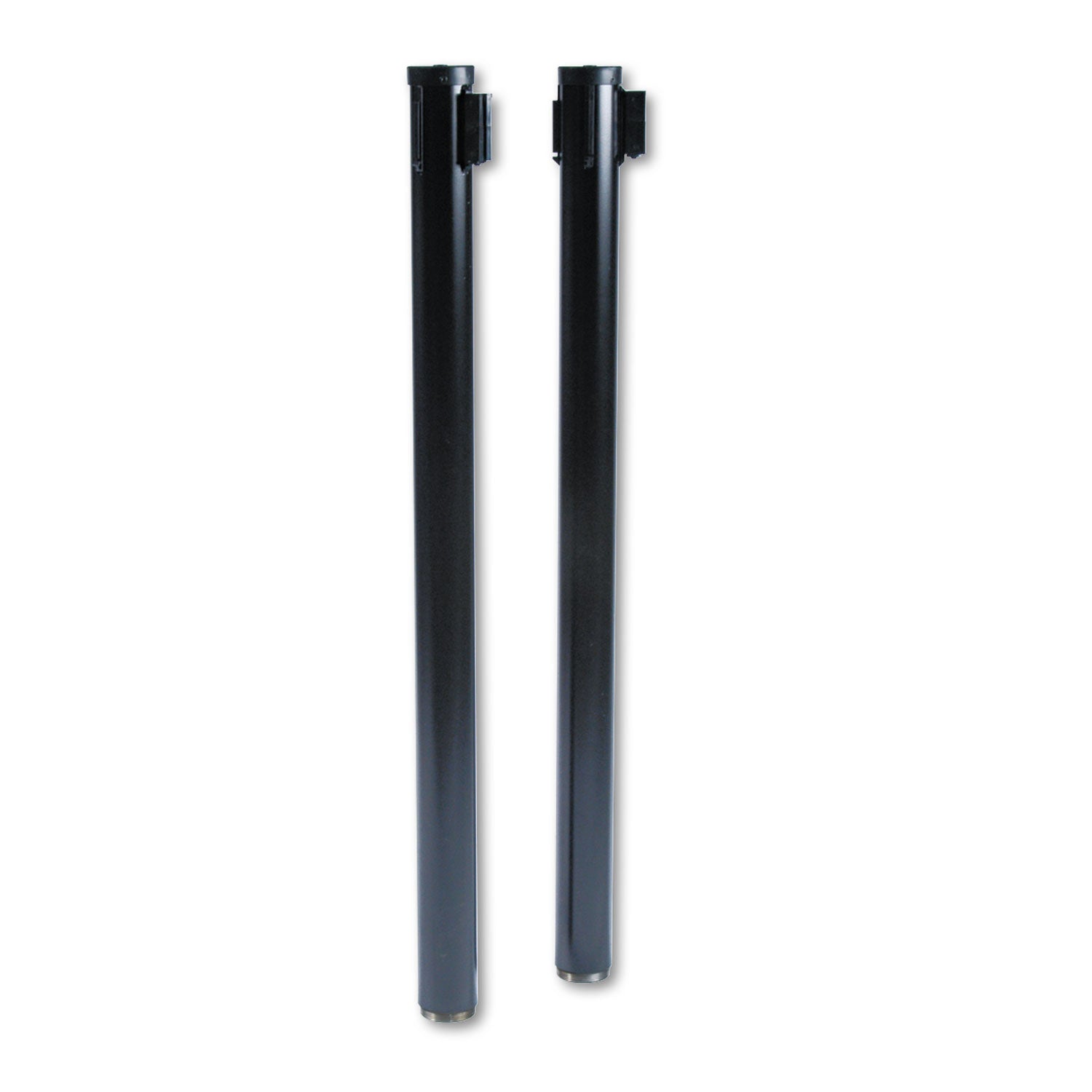 Adjusta-Tape Crowd Control Posts Only, Steel, 40" High, Black, 2/Box - 