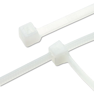 Nylon Cable Ties, 11 x 0.19, 50 lb, Natural, 500/Pack