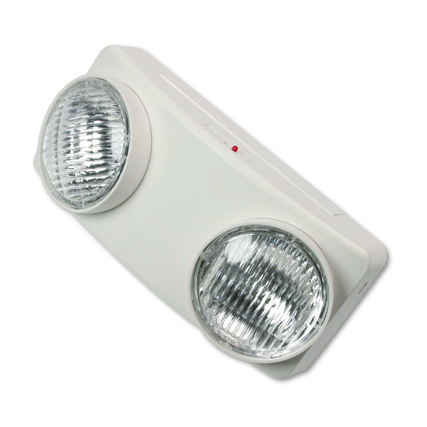 Swivel Head Twin Beam Emergency Lighting Unit, 12.75w x 4d x 5.5"h, White - 