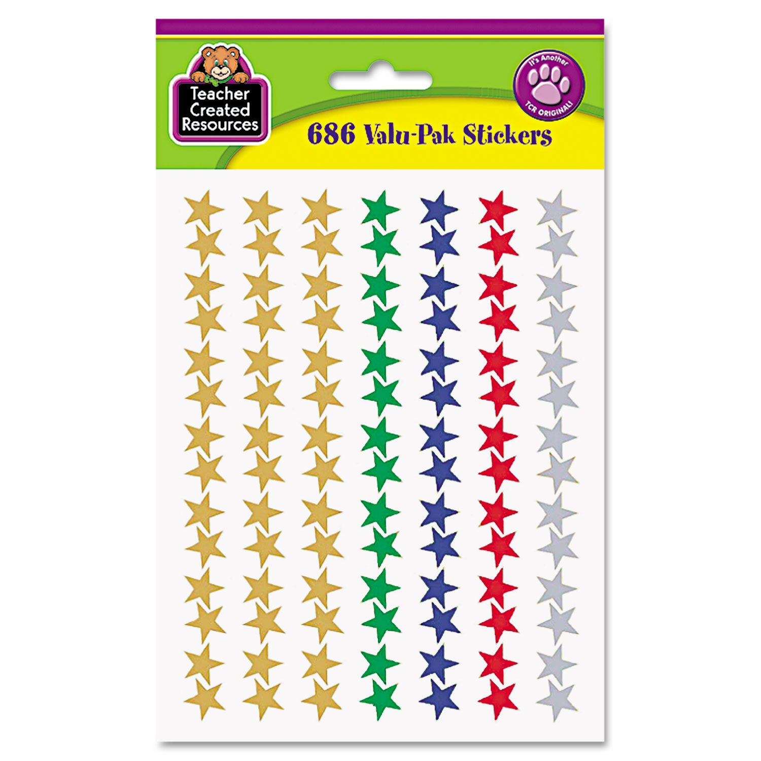 Sticker Valu-Pak, Foil Stars, 686/Pack - 1