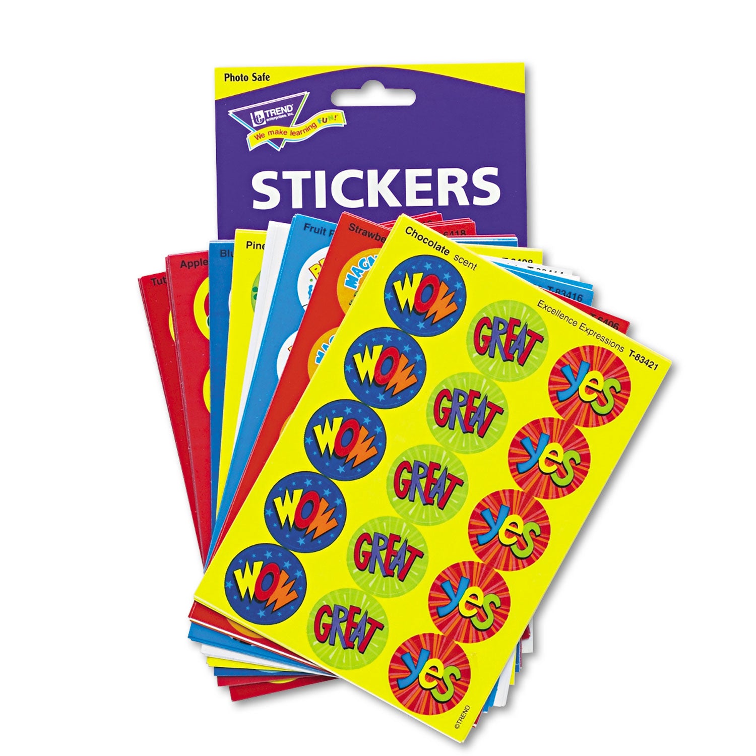 Stinky Stickers Variety Pack, Praise Words, Assorted Colors, 435/Pack - 