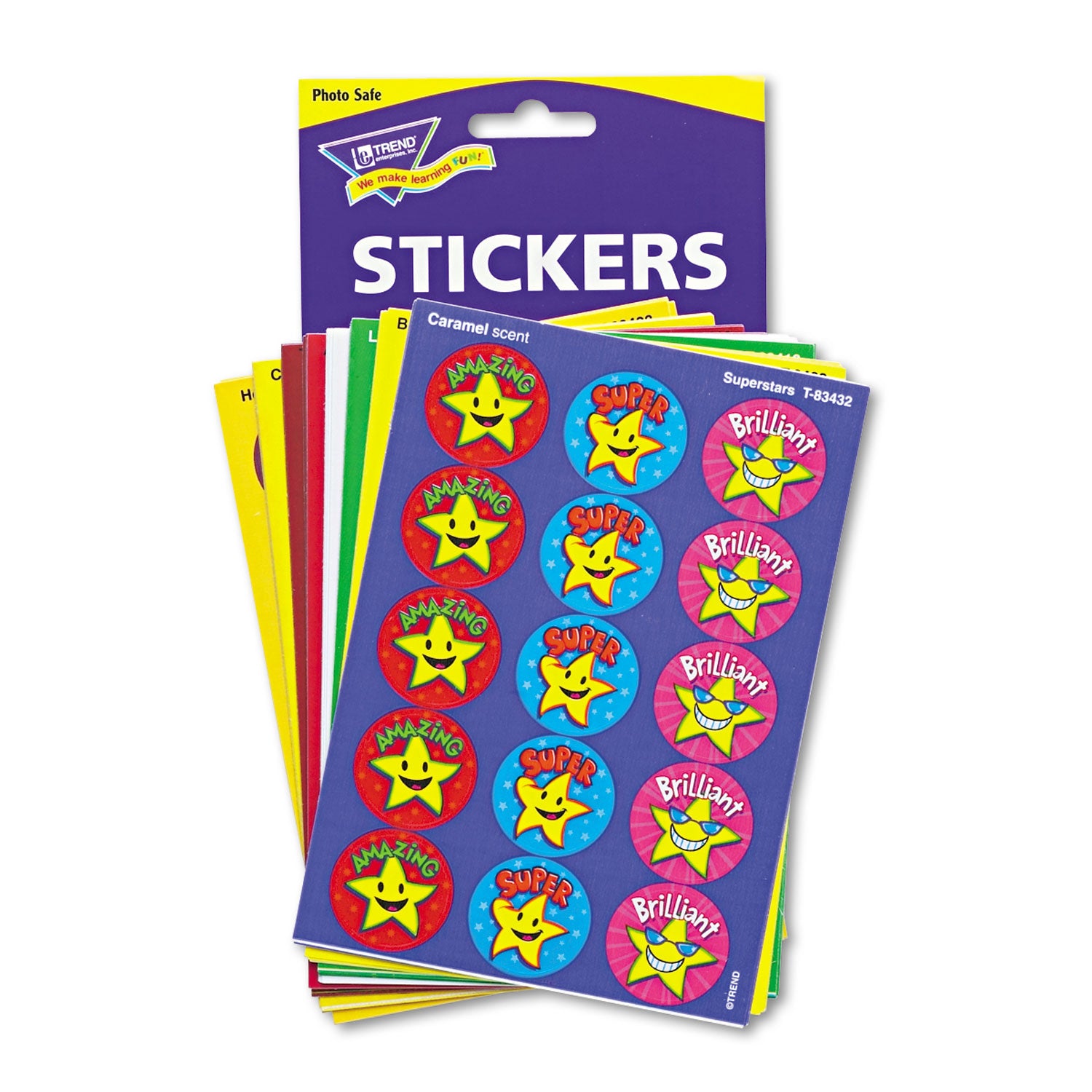 Stinky Stickers Variety Pack, Fun and Fancy, Assorted Colors, 432/Pack - 