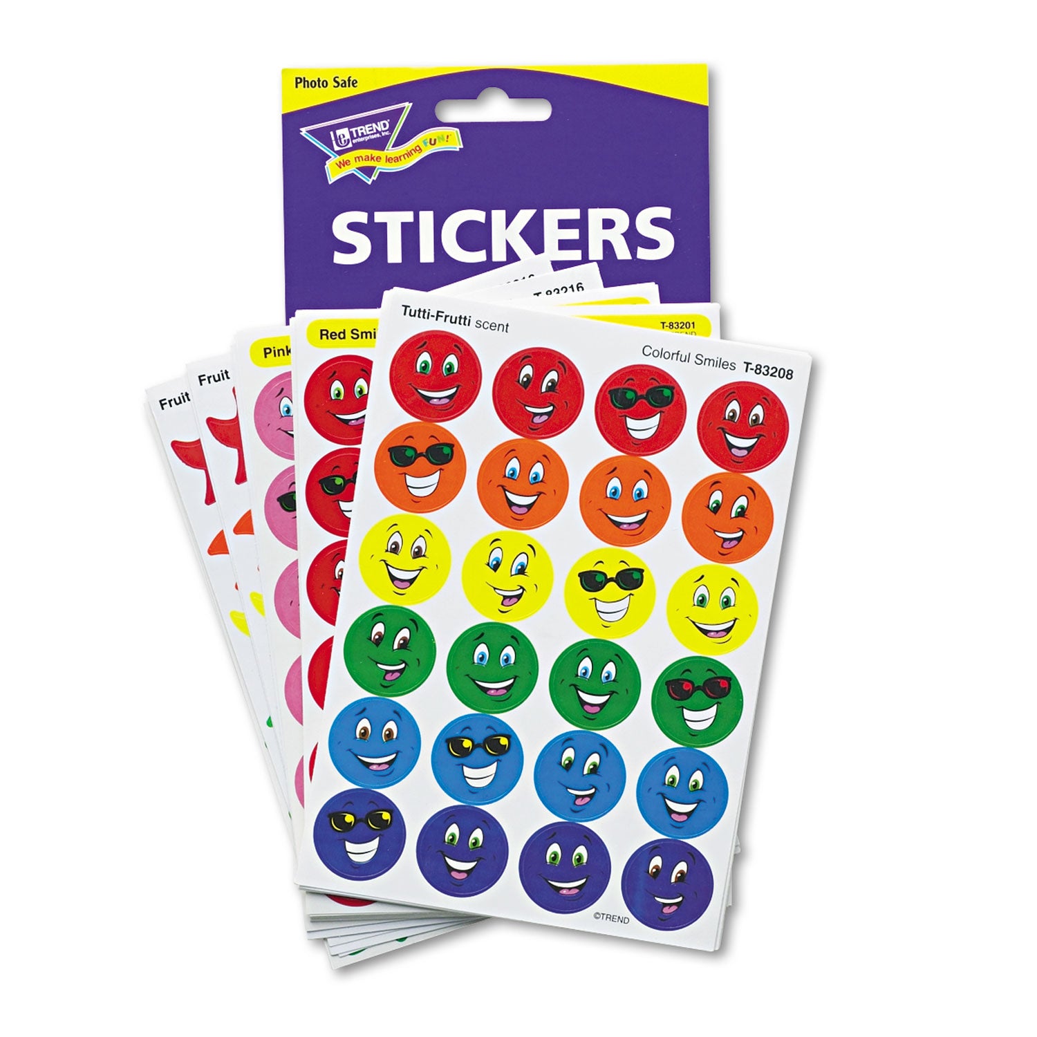 Stinky Stickers Variety Pack, Smiles and Stars, Assorted Colors, 648/Pack - 