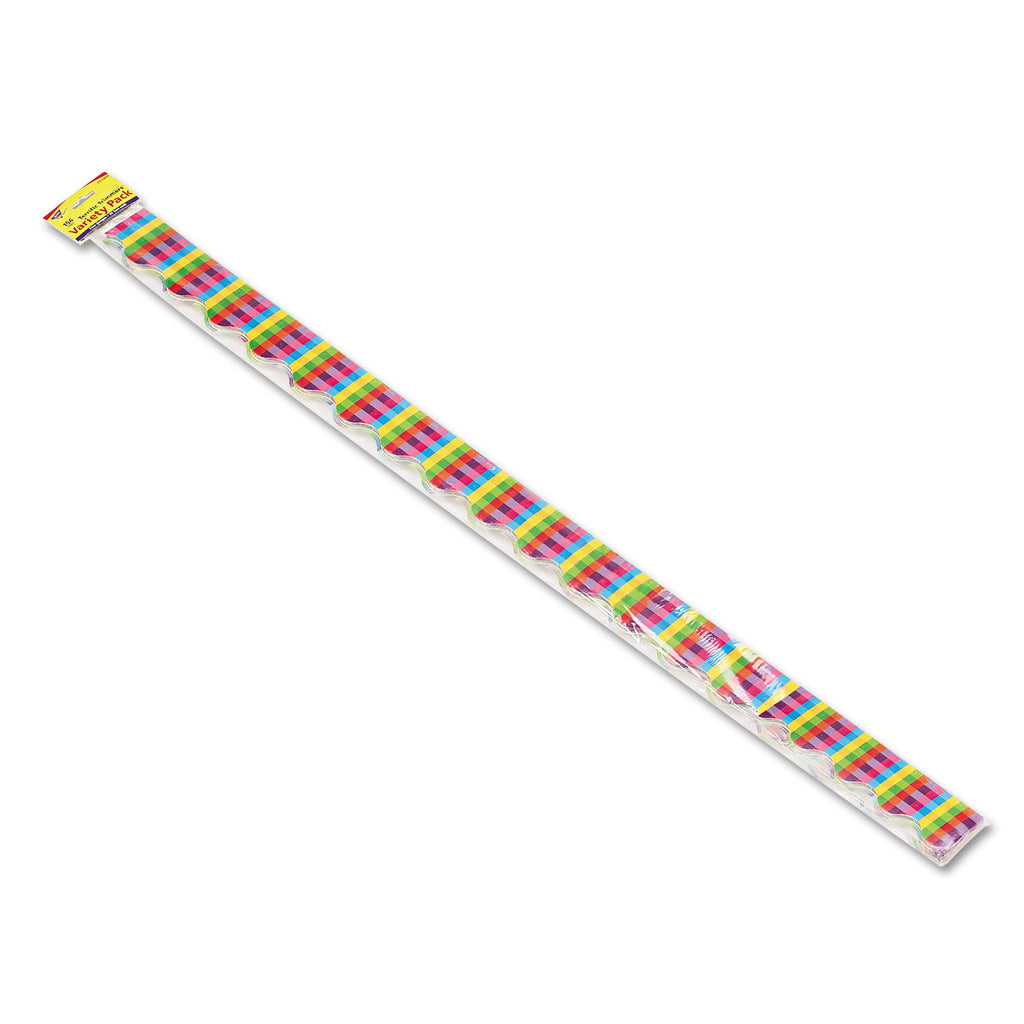 Terrific Trimmers Border Variety Set, 2.25" x 39", Collage, Assorted Colors/Designs, 48/Set - 