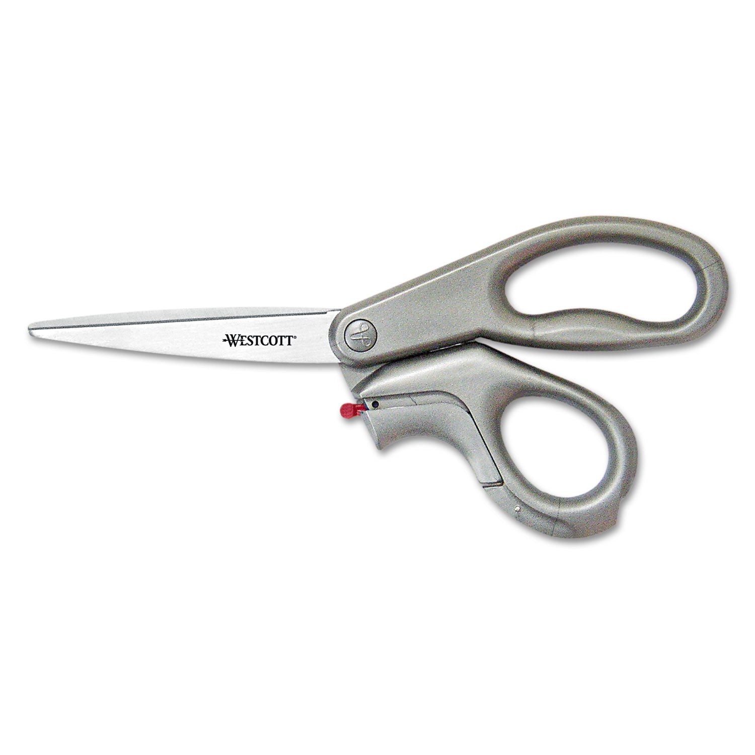 E-Z Open Box Opener Stainless Steel Shears, 8" Long, 3.25" Cut Length, Gray Offset Handle - 