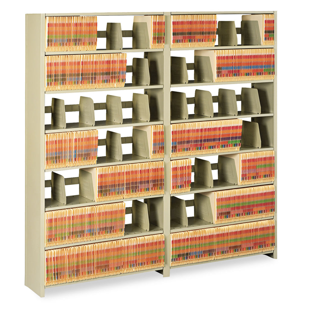 Snap-Together Steel Six-Shelf Closed Starter Set, 36w x 12d x 76h, Sand - 