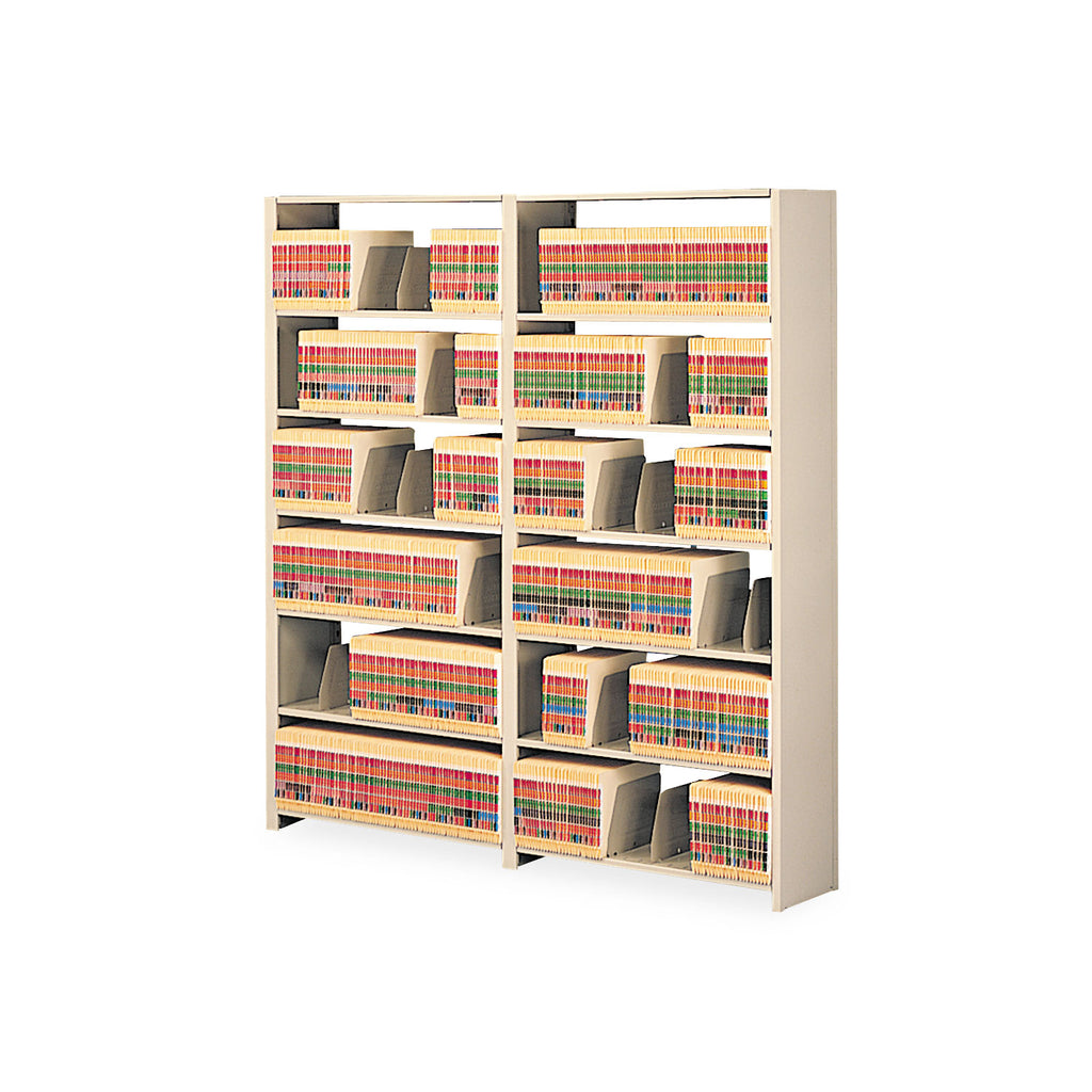 Snap-Together Seven-Shelf Closed Add-On Unit, Steel, 48w x 12d x 88h, Sand - 