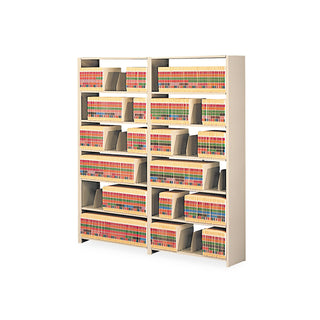 Snap-Together Seven-Shelf Closed Add-On Unit, Steel, 48w x 12d x 88h, Sand - 