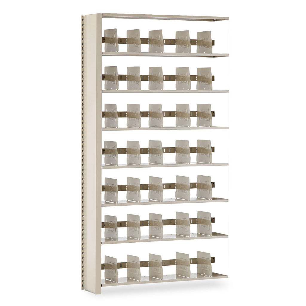 Snap-Together Seven-Shelf Closed Add-On Unit, Steel, 48w x 12d x 88h, Sand - 