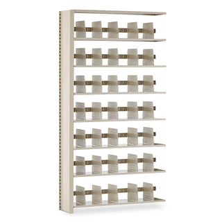 Snap-Together Seven-Shelf Closed Add-On Unit, Steel, 48w x 12d x 88h, Sand - 