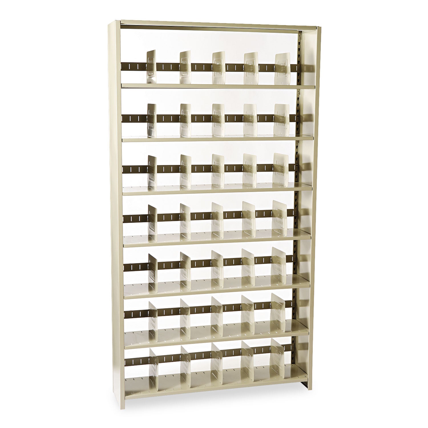 Snap-Together Steel Seven-Shelf Closed Starter Set, 48w x 12d x 88h, Sand - 