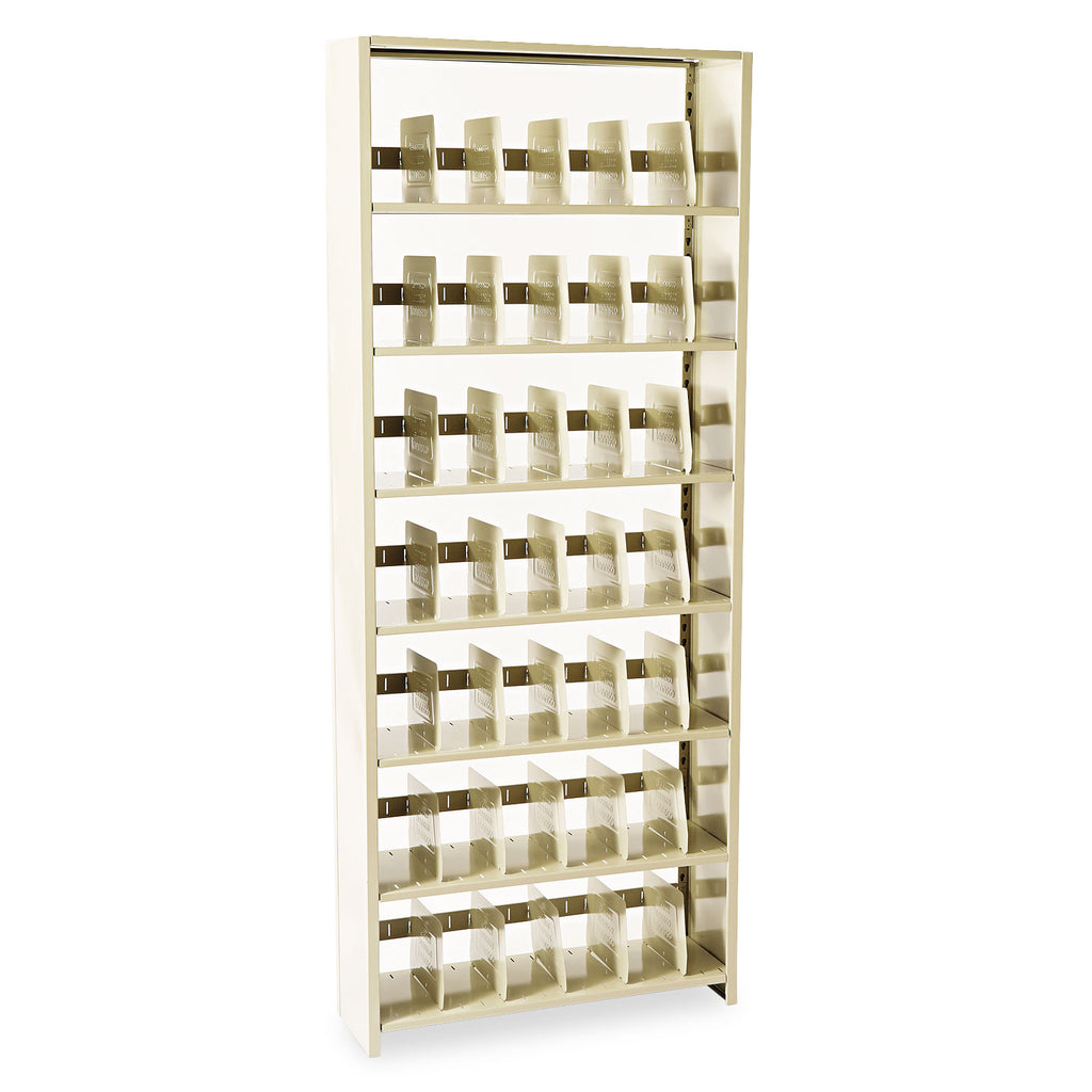 Snap-Together Steel Seven-Shelf Closed Starter Set, 36w x 12d x 88h, Sand - 