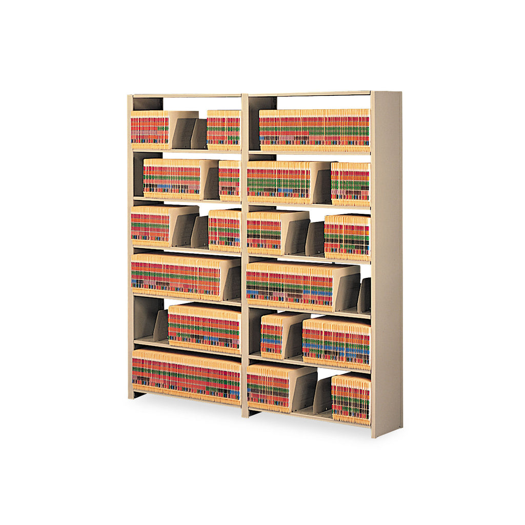 Snap-Together Steel Seven-Shelf Closed Starter Set, 36w x 12d x 88h, Sand
