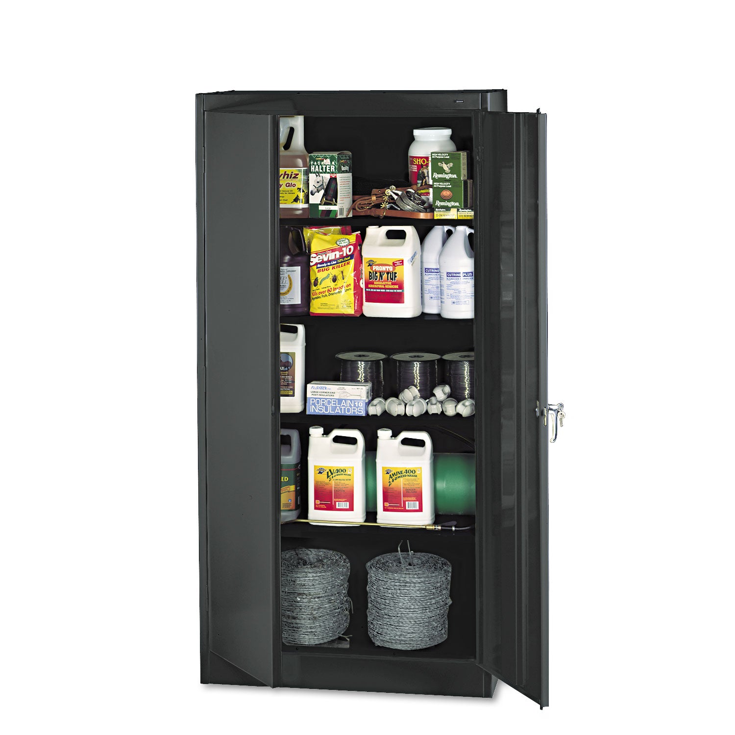 72" High Standard Cabinet (Unassembled), 36w x 18d x 72h, Black - 