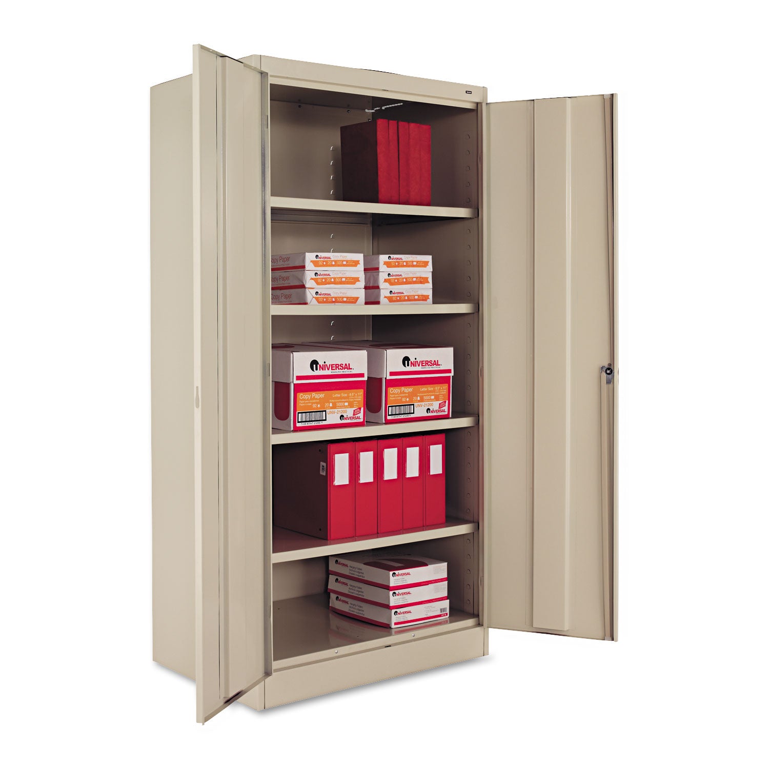 72" High Standard Cabinet (Unassembled), 36w x 24d x 72h, Putty - 