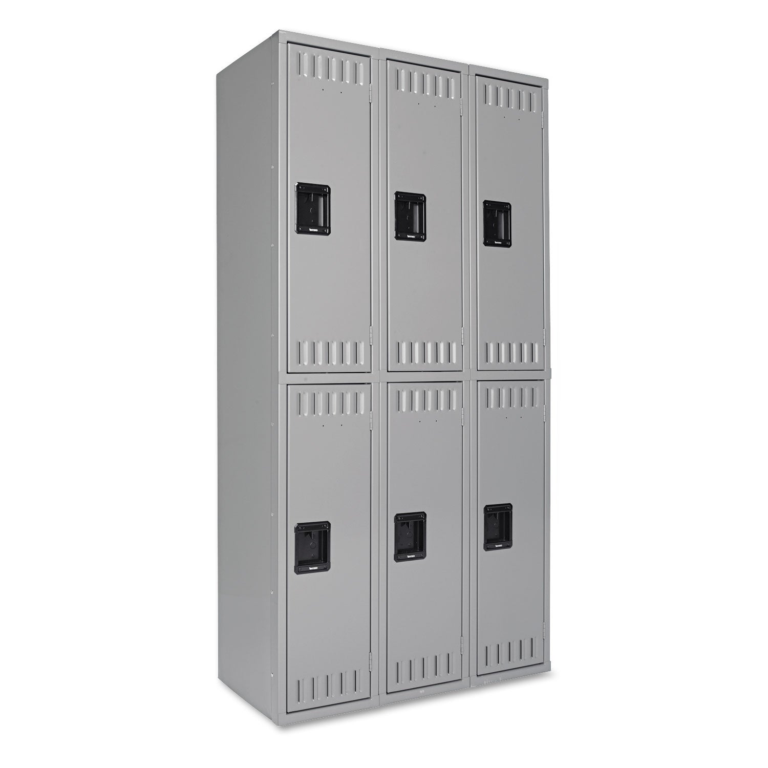 Double Tier Locker, Triple Stack, 36w x 18d x 72h, Medium Gray - 
