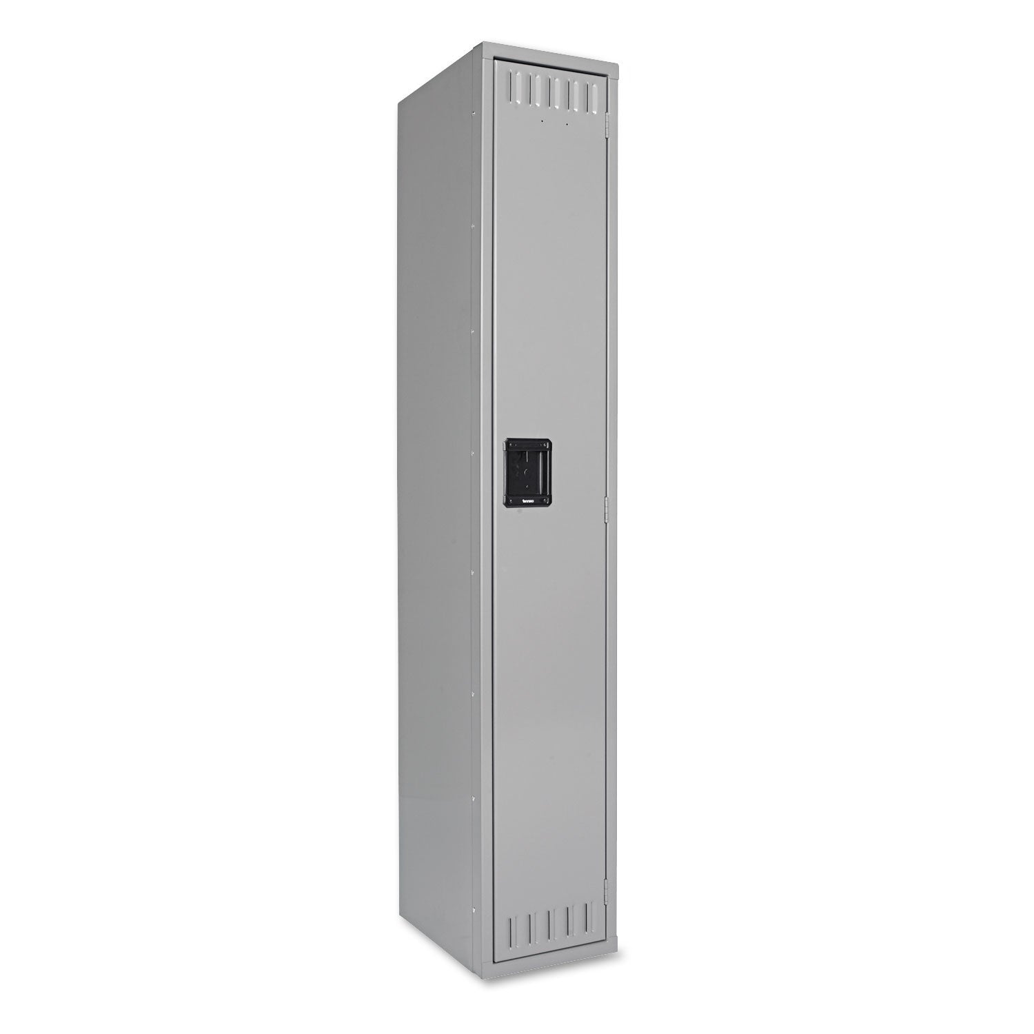 Single-Tier Locker, One Locker with Hat Shelf and Coat Rod, 12w x 18d x 72h, Medium Gray - 