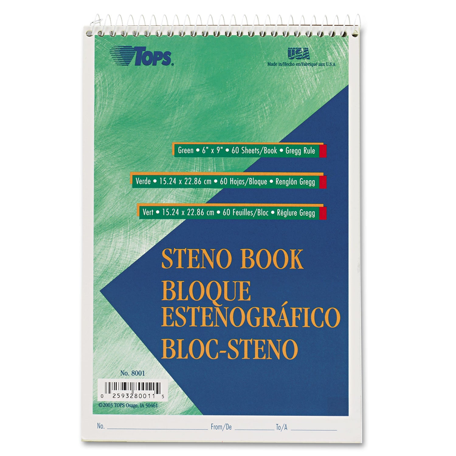 gregg-steno-pads-gregg-rule-60-green-tint-6-x-9-sheets_top8001 - 1