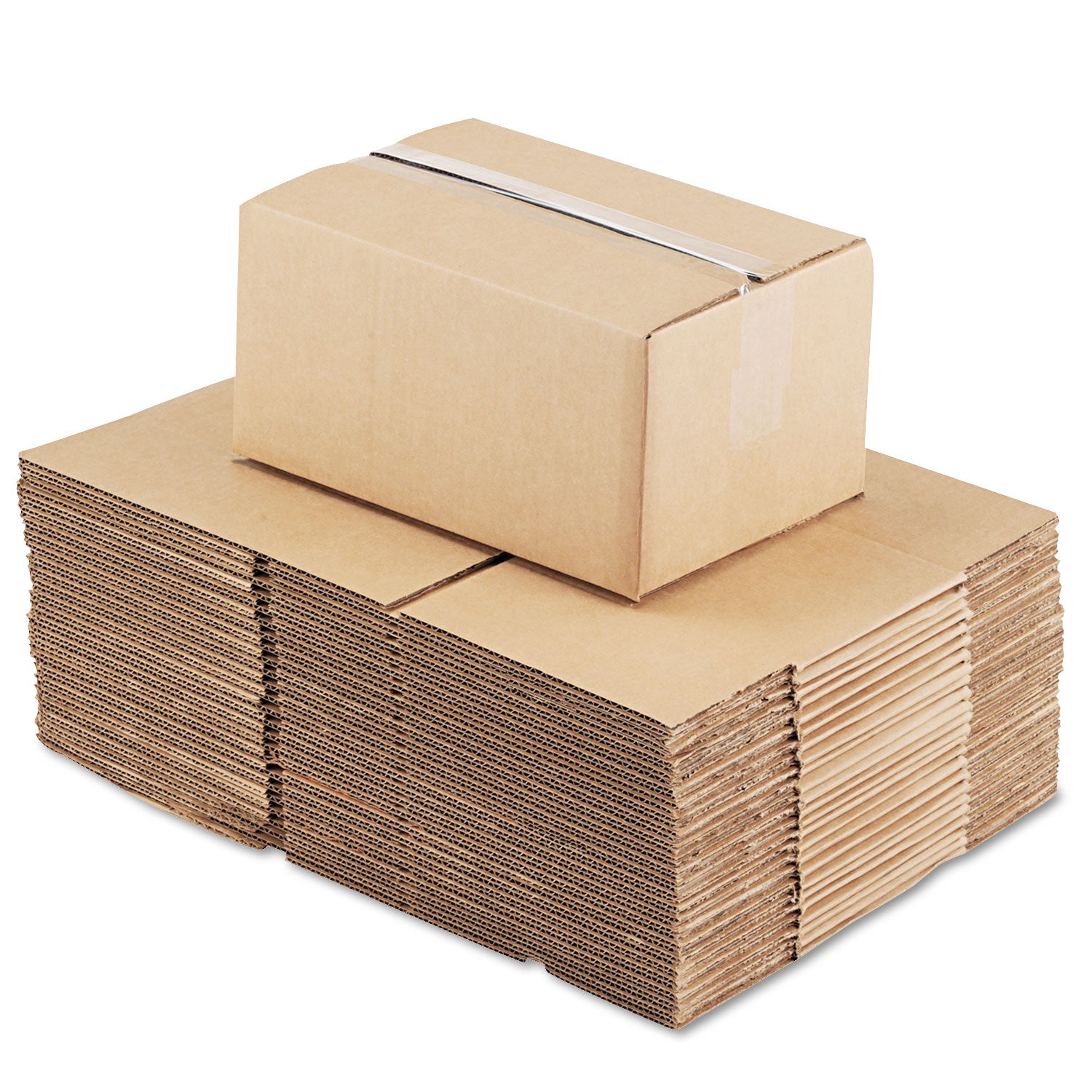 fixed-depth-corrugated-shipping-boxes-regular-slotted-container-rsc-8-x-12-x-6-brown-kraft-25-bundle_unv1286 - 2