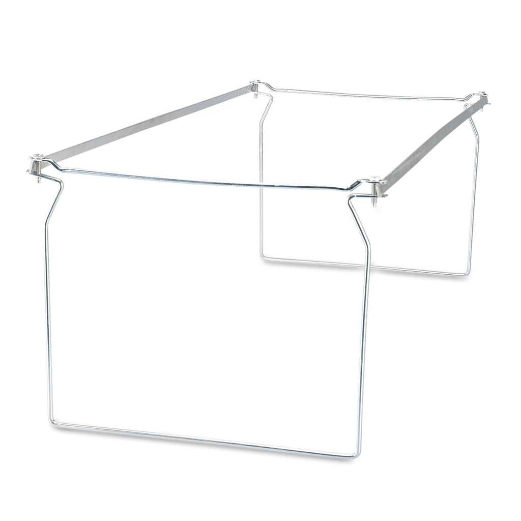 Screw-Together Hanging Folder Frame, Letter Size, 23" to 26.77" Long, Silver - 