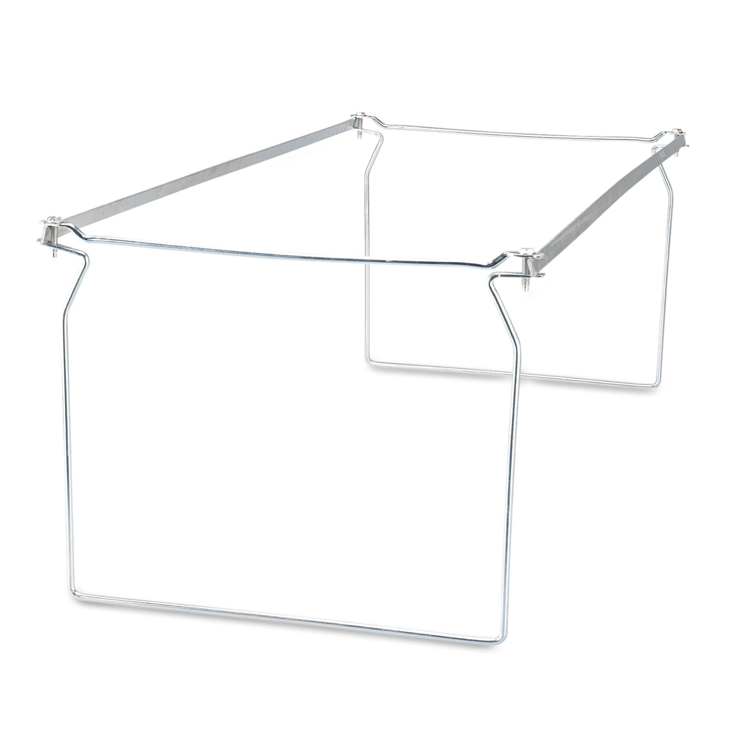 Screw-Together Hanging Folder Frame, Letter Size, 23" to 26.77" Long, Silver - 
