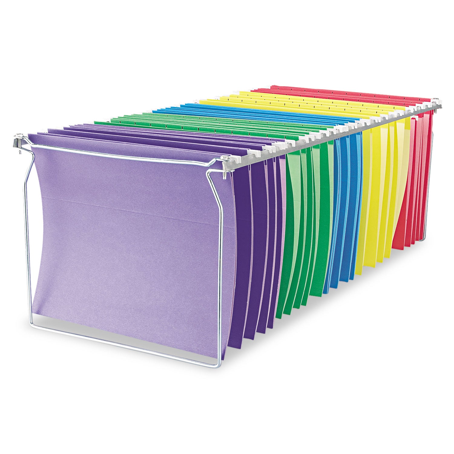 Screw-Together Hanging Folder Frame, Letter Size, 23" to 26.77" Long, Silver
