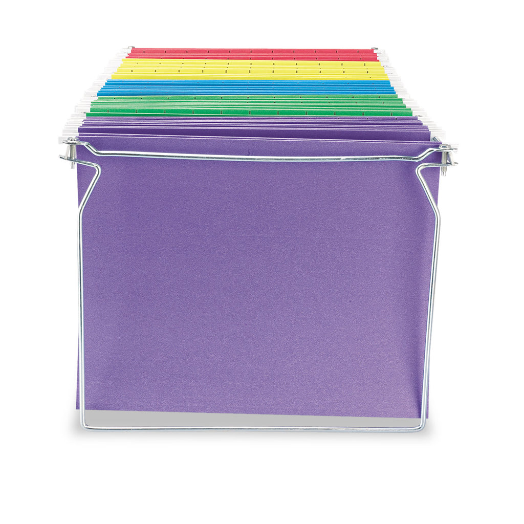 Screw-Together Hanging Folder Frame, Letter Size, 23" to 26.77" Long, Silver