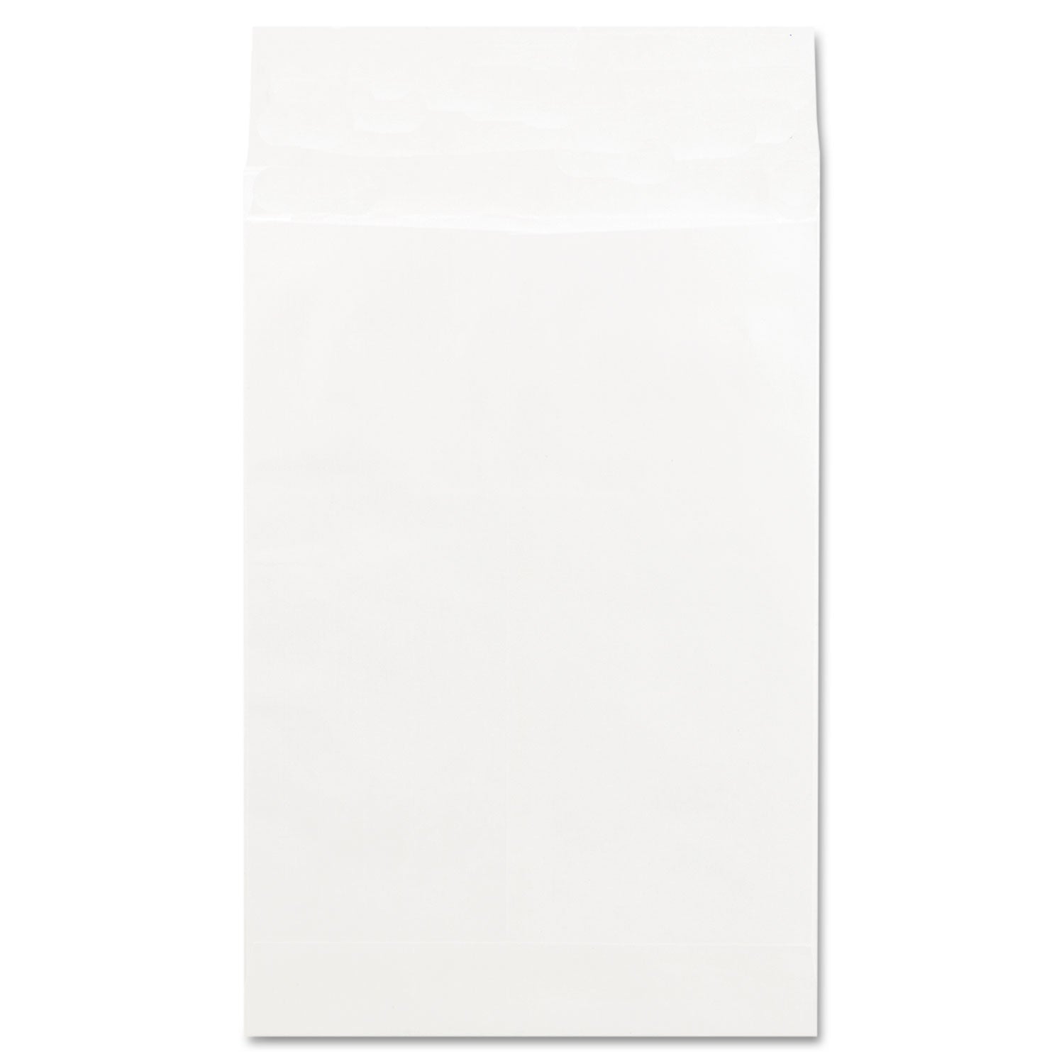 Deluxe Tyvek Expansion Envelopes, Open-End, 2" Capacity, #15 1/2, Square Flap, Self-Adhesive Closure, 12 x 16, White, 100/Box - 