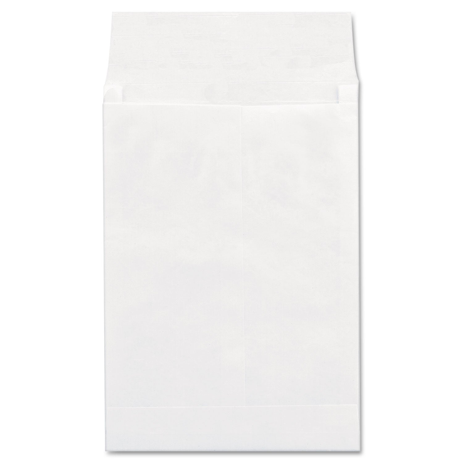 Deluxe Tyvek Expansion Envelopes, Open-End, 1.5" Capacity, #13 1/2, Square Flap, Self-Adhesive Closure, 10 x 13, White,100/BX - 