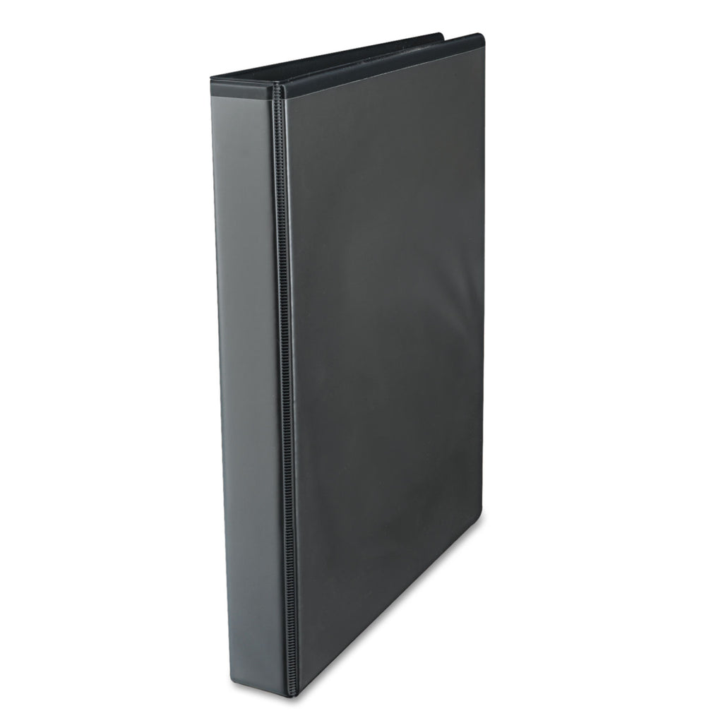 Economy Round Ring View Binder, 3 Rings, 1" Capacity, 11 x 8.5, Black