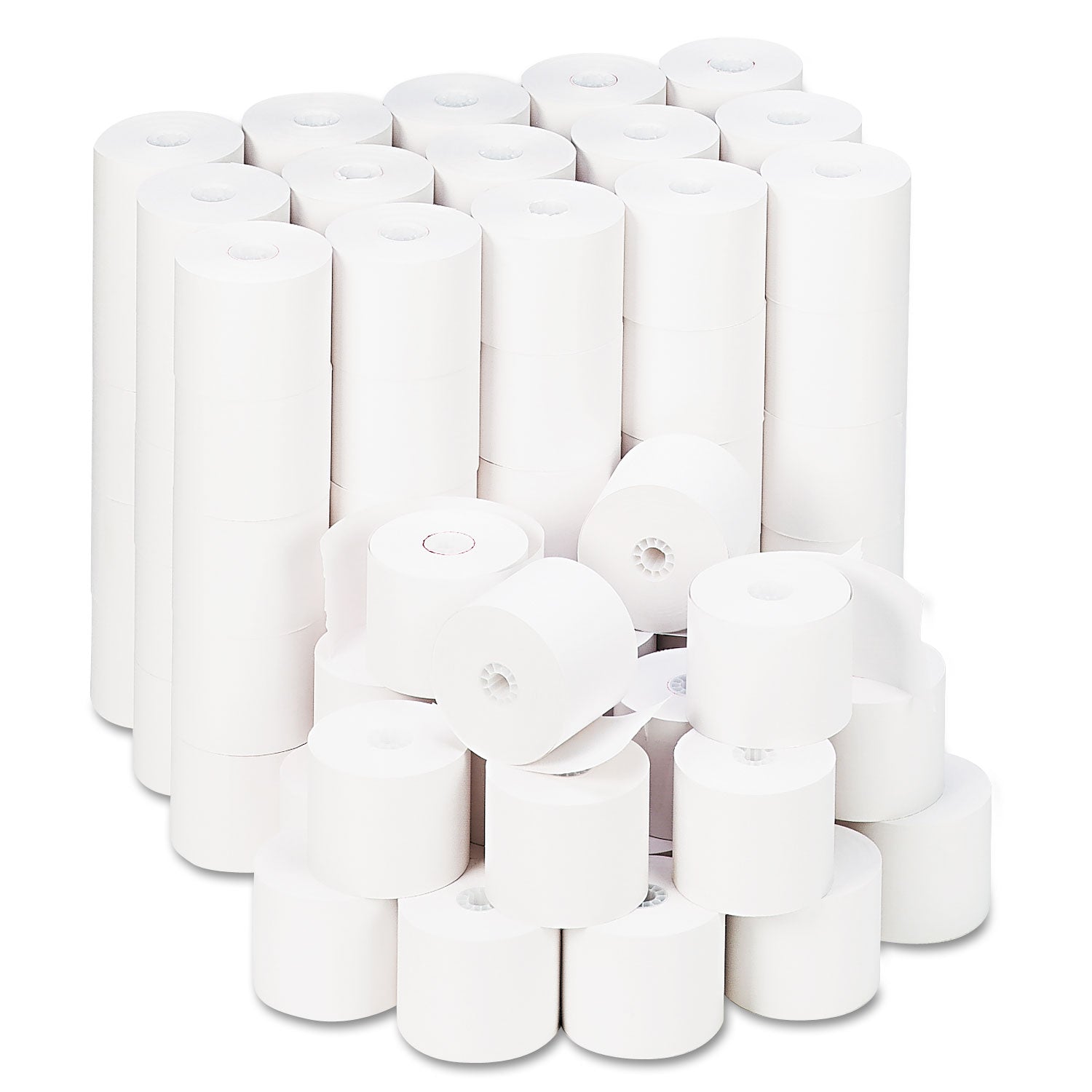 Impact and Inkjet Print Bond Paper Rolls, 0.5" Core, 2.25" x 165 ft, White, 100/Carton - 