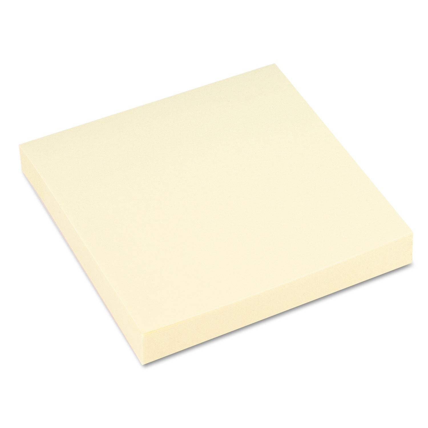 Recycled Self-Stick Note Pads, 3" x 3", Yellow, 100 Sheets/Pad, 18 Pads/Pack - 