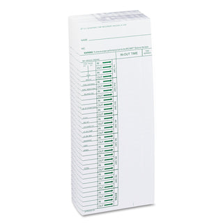 Time Clock Cards for Acroprint ATT310, One Side, 4 x 10, 200/Pack - 